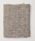 Bessie Handwoven,Pure Linen Bath Towel - Natural/Charcoal