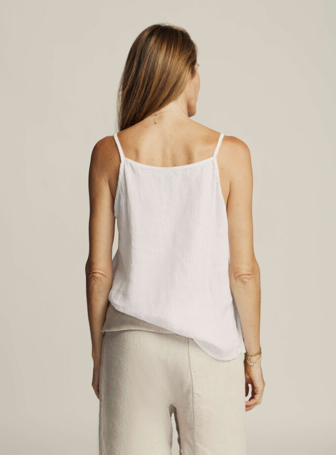 Nalah Pure Linen Cami - White