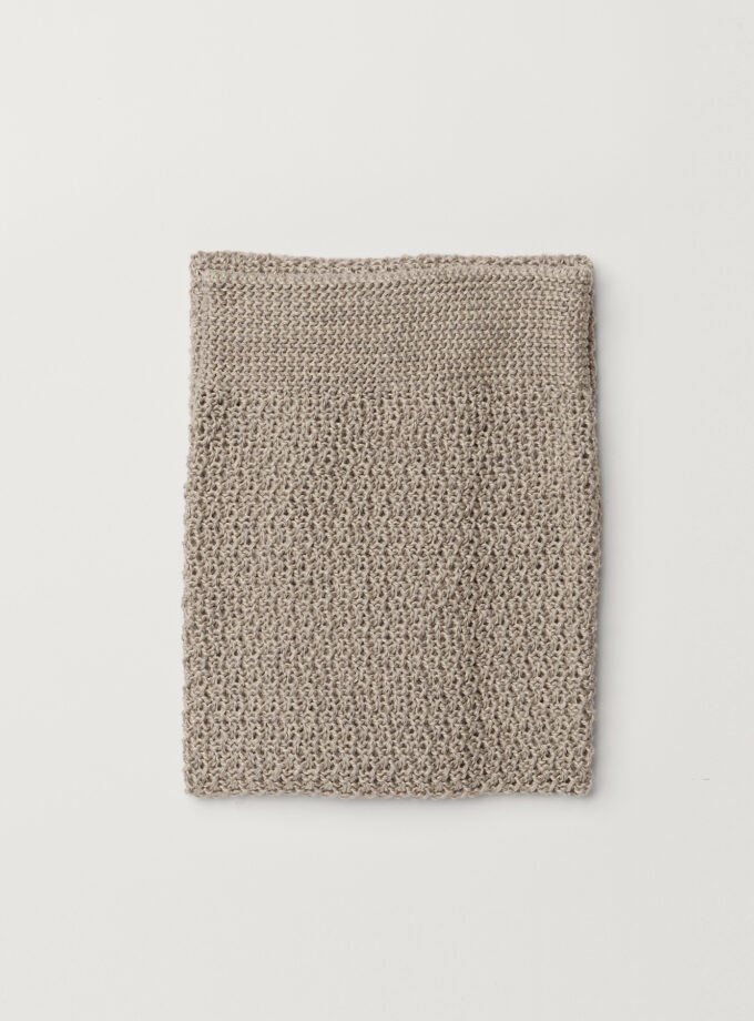 Stella Knitted Pure Linen Hand Towel - Pack of 2 - Dove/Natural