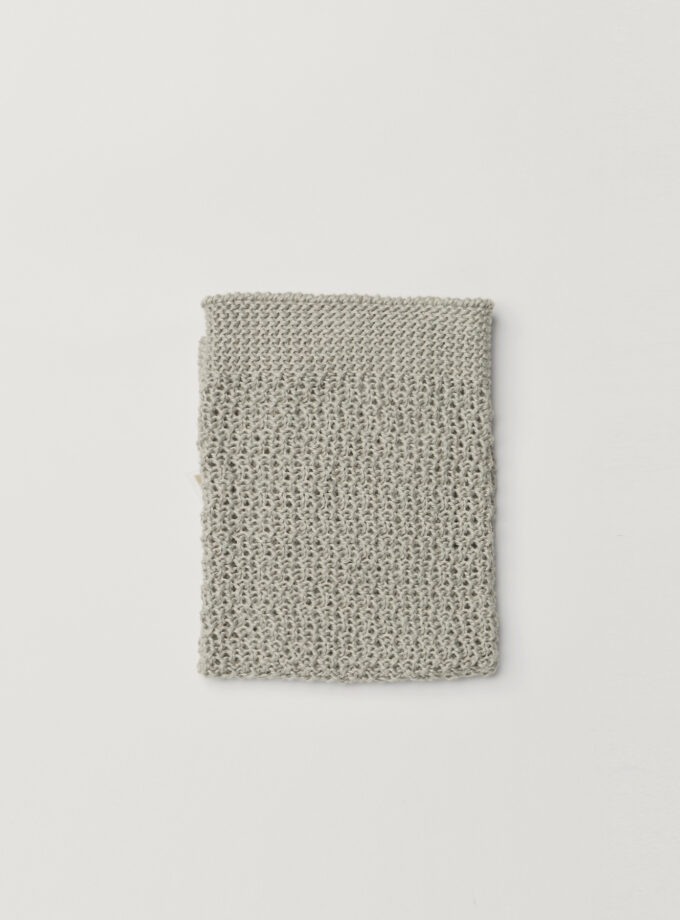 Stella Knitted Pure Linen Face Cloth - Pack of 2 - Seaglass/Natural
