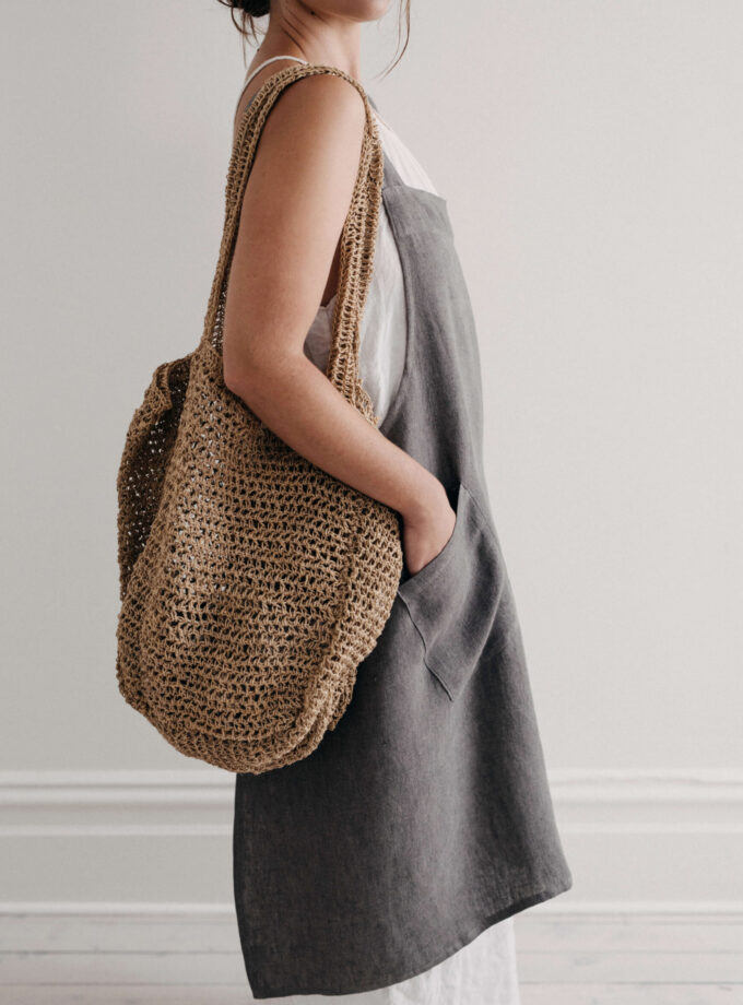 Ode Chrocheted Jute Tote - Natural
