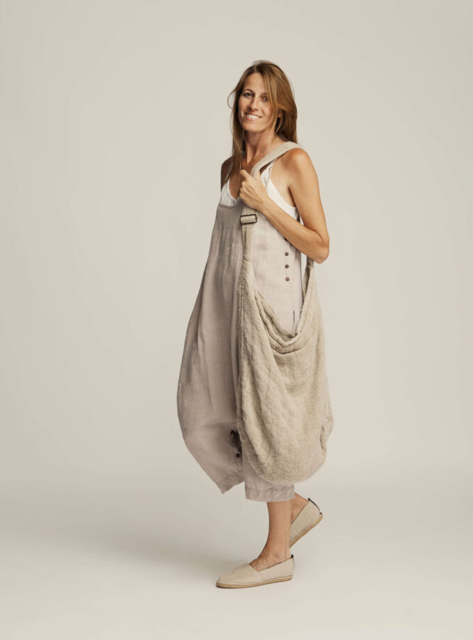 Delilah Handwoven Linen Bag - Natural