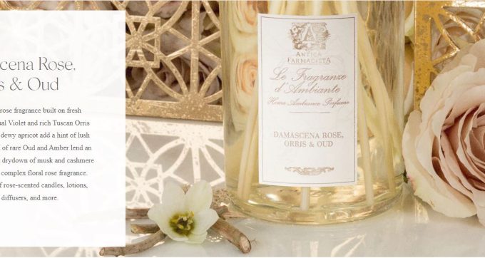Antica Farmacista Damascena Rose, Orris & Oud Scented Candle