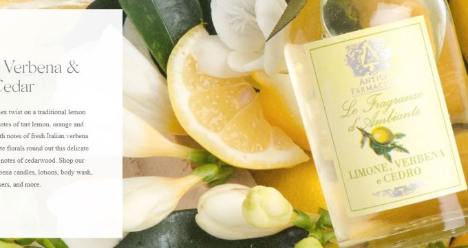 Antica Farmacista Lemon, Verbena & Cedar Scented Candle