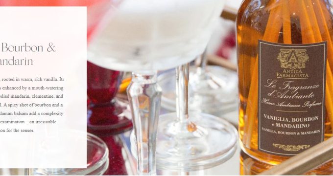 Antica Farmacista Vanilla, Bourbon & Mandarin 100ml Hiome Ambience Reed Diffuser